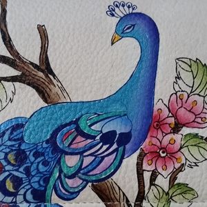 ANUSCHKA WALLET BLUE/WHITE